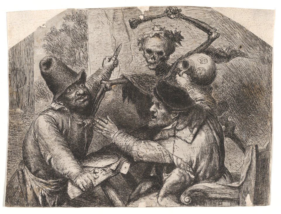 Death and Card Players MET DP872918