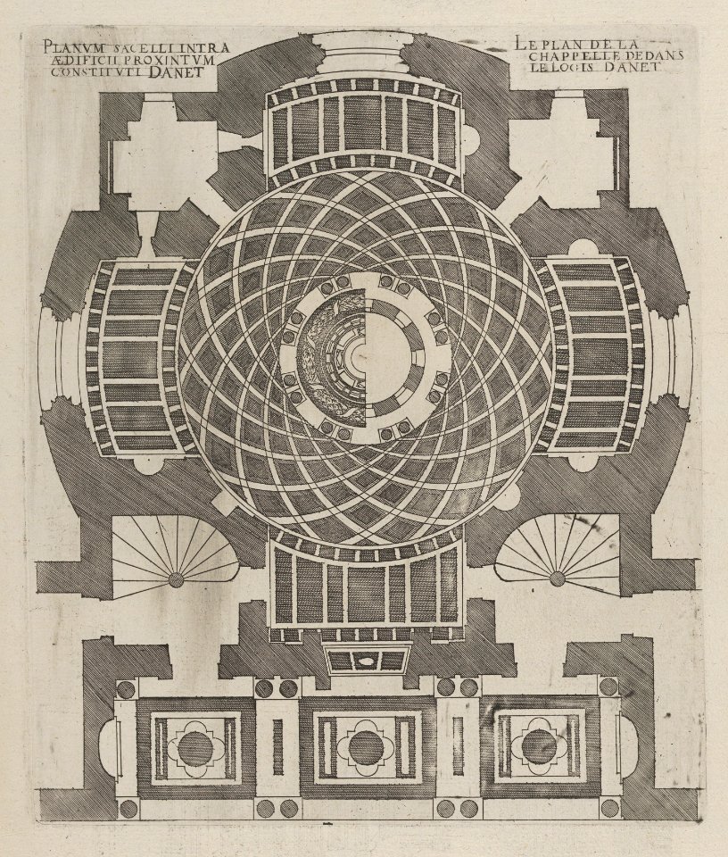 Cross sections of the Chapel at Chateau d'Anet MET DP834462