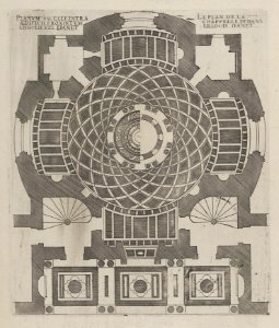 Cross sections of the Chapel at Chateau d'Anet MET DP834462