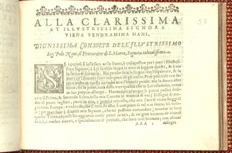 Corona delle Nobili et Virtuose Donne- Libro I-IV, page 58 (recto) MET DP353704
