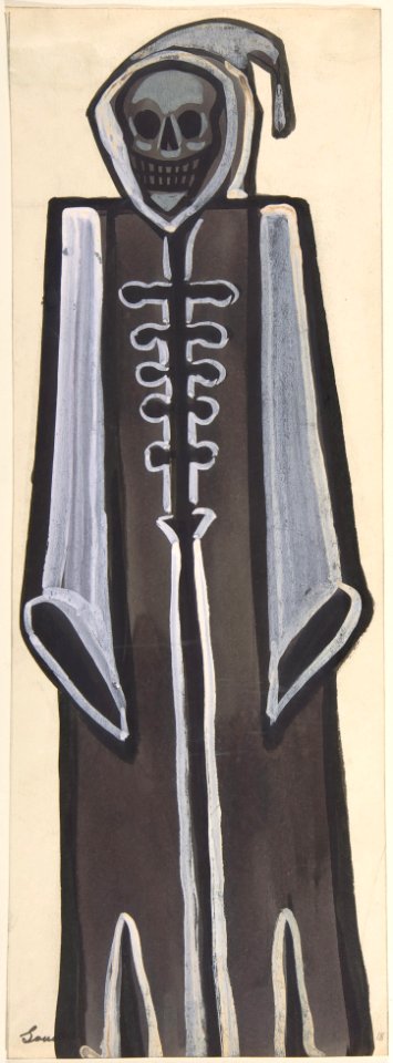 Death wearing a black robe MET DP804942