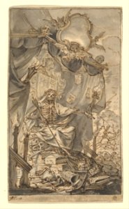 Death on a Canopied Throne (Design for a Title Page) MET DP802222