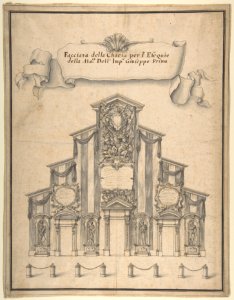 Decoration for the Façade of a Church for the Funeral of Joseph I, 1711 MET DP803752