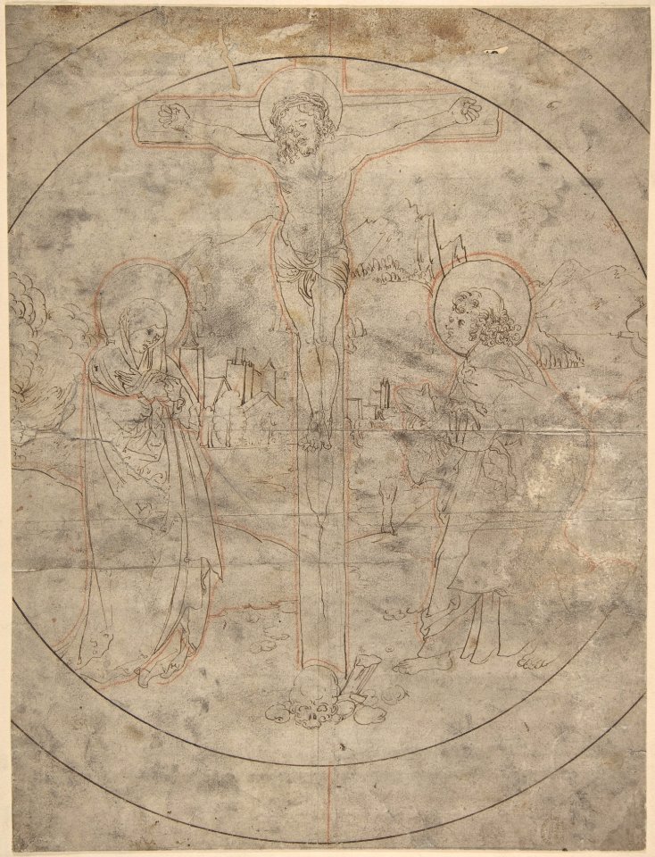 Crucifixion with the Virgin and St. John the Evangelist MET DP803438