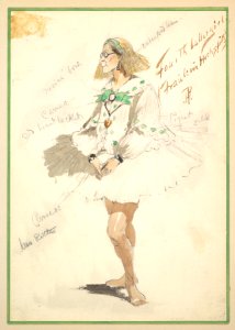 Costume Design for 'Fourth Ballet Girl (Fraülein Hochspitz)' (Short White Dress) MET DP825261