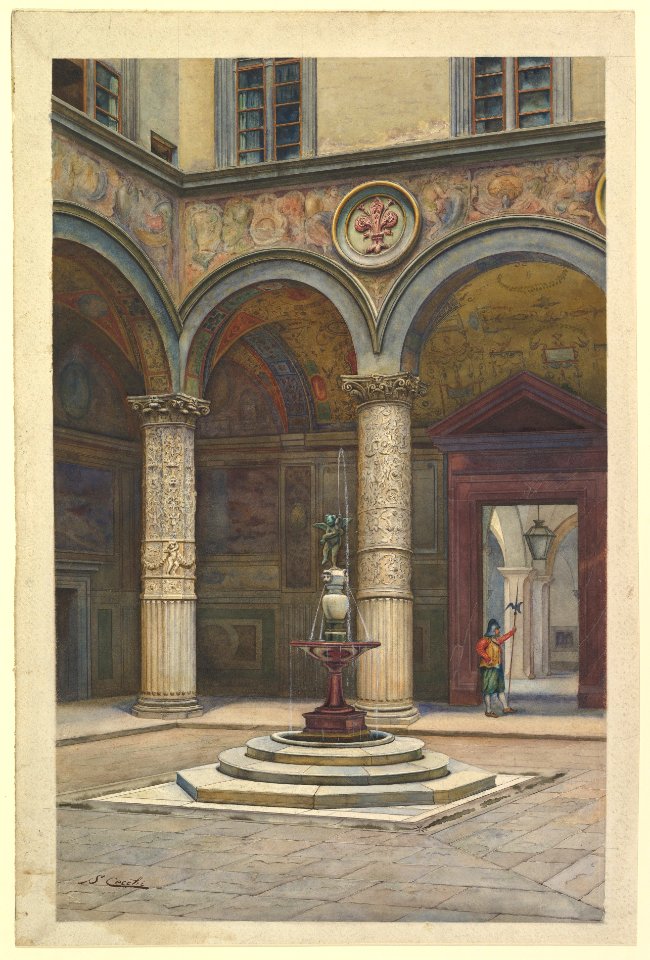Courtyard of the Palazzo Vecchio, Florence MET DP820258