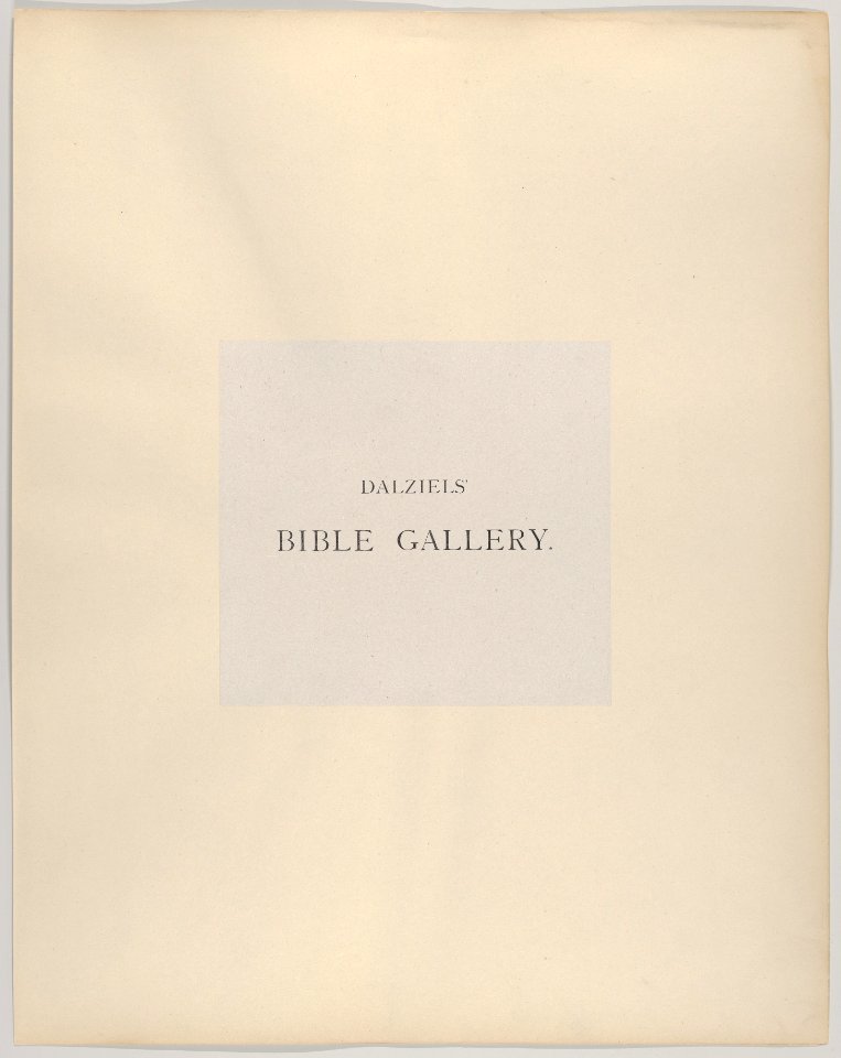Dalziels' Bible Gallery- Illustrations from the Old Testament MET DP835856