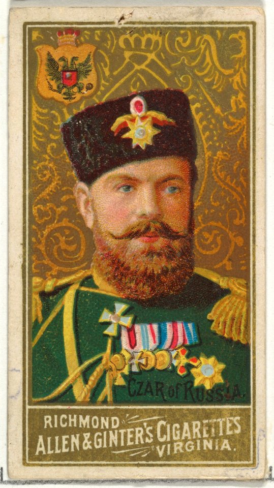 Czar of Russia, from World's Sovereigns series (N34) for Allen & Ginter Cigarettes MET DP838712