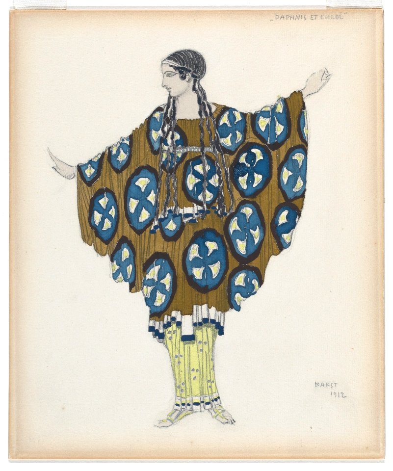 Costume Design for a Woman from the Village, for the Ballet 'Daphnis and Chloé', performed at the Théâtre du Châtelet in Paris, 1912 MET DP858626