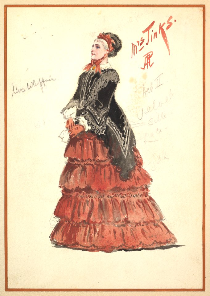 Costume Design for 'Mrs. Jinks', Act II MET DP825253