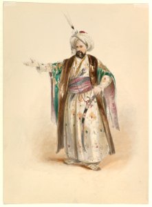 Costume Study for Bassa Selim in the "Abduction from the Seraglio" by W.A. Mozart MET DP830225