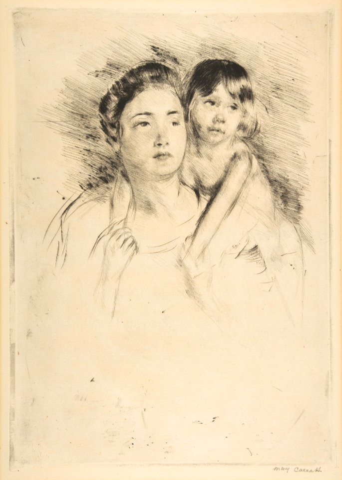 Denise Holding Her Child by Both Hands MET DP815273