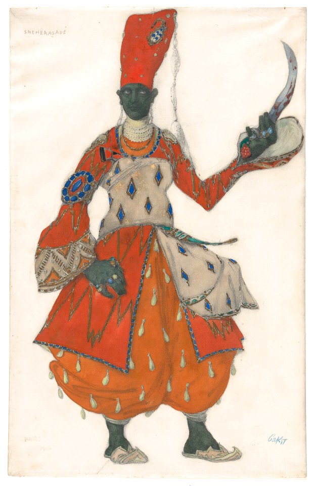 Costume Design for a Eunuch in Scheherazade MET DP858641