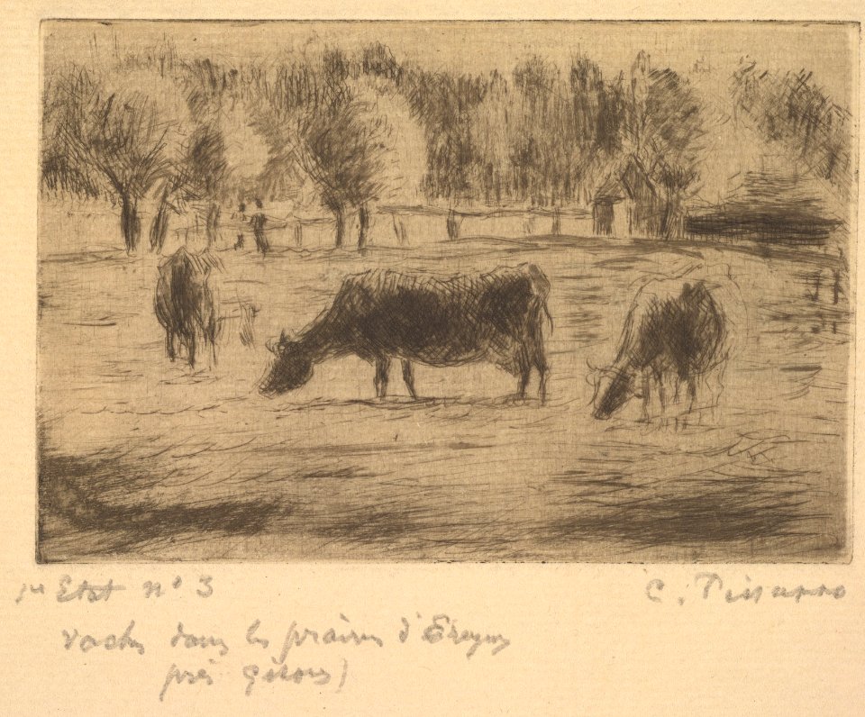 Cows in the Fields of Éragny, near Gisors MET DP821729