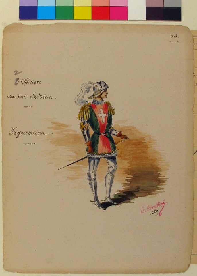 Costume Design For Officiers Du Duc Fr d ric a Descriptive Sheet Of Costume Accessories b 