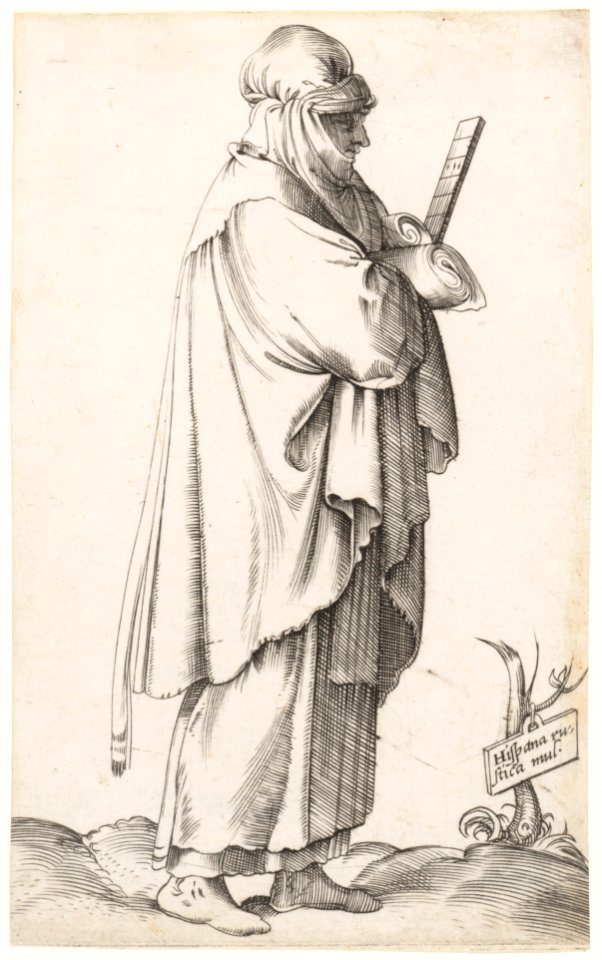 Costume Plate- Hispana Rustica mul. (with cloth and fan) MET DP163363