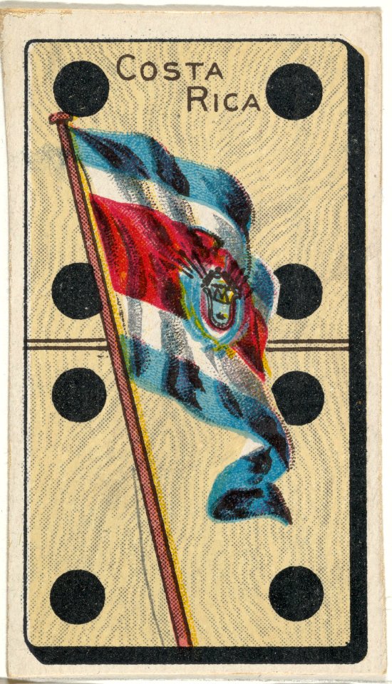 Costa Rica, from the National Flag on Domino series (T177) issued by Kinney Brothers to promote Sweet Caporal Cigarettes MET DP842625