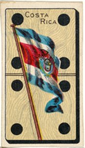 Costa Rica, from the National Flag on Domino series (T177) issued by Kinney Brothers to promote Sweet Caporal Cigarettes MET DP842625