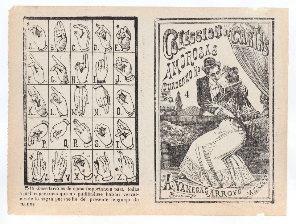 Cover for 'Coleccion de Cartas Amorosas Cuaderno No. 4', a couple embracing and kissing MET DP868381
