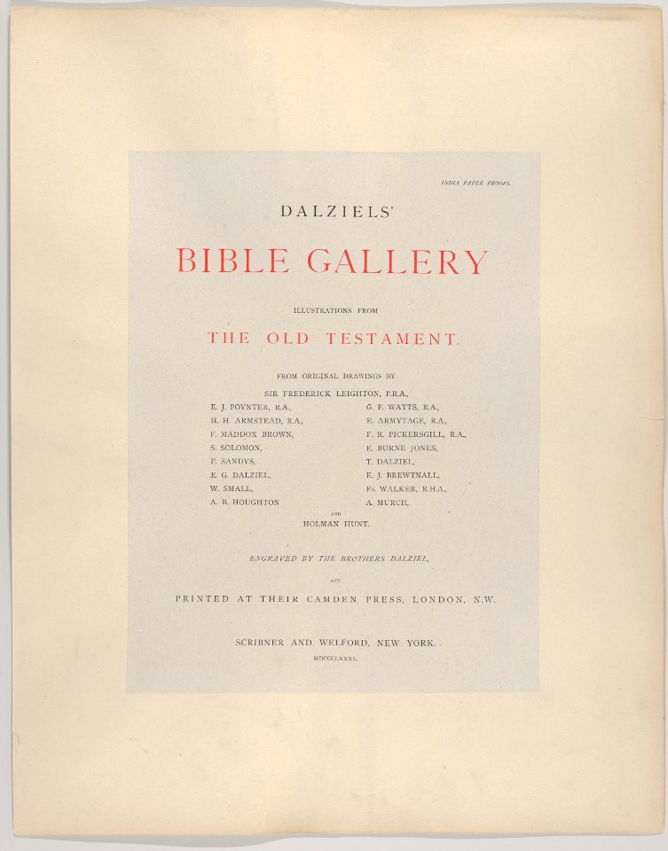 Dalziels' Bible Gallery- Illustrations from the Old Testament MET DP835851