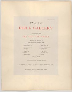 Dalziels' Bible Gallery- Illustrations from the Old Testament MET DP835851