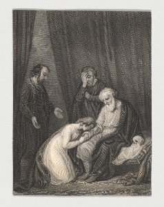 Cordelia and King Lear (Shakespeare, King Lear, Act 4, Scene 7) MET DP870116