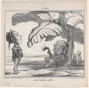 Cristi! la belle oseille!, from En Chine, published in Le Charivari, December 25, 1858 MET DP876711