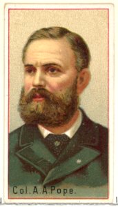Colonel A. A. Pope, printer's sample for the World's Inventors souvenir album (A25) for Allen & Ginter Cigarettes MET DP838845