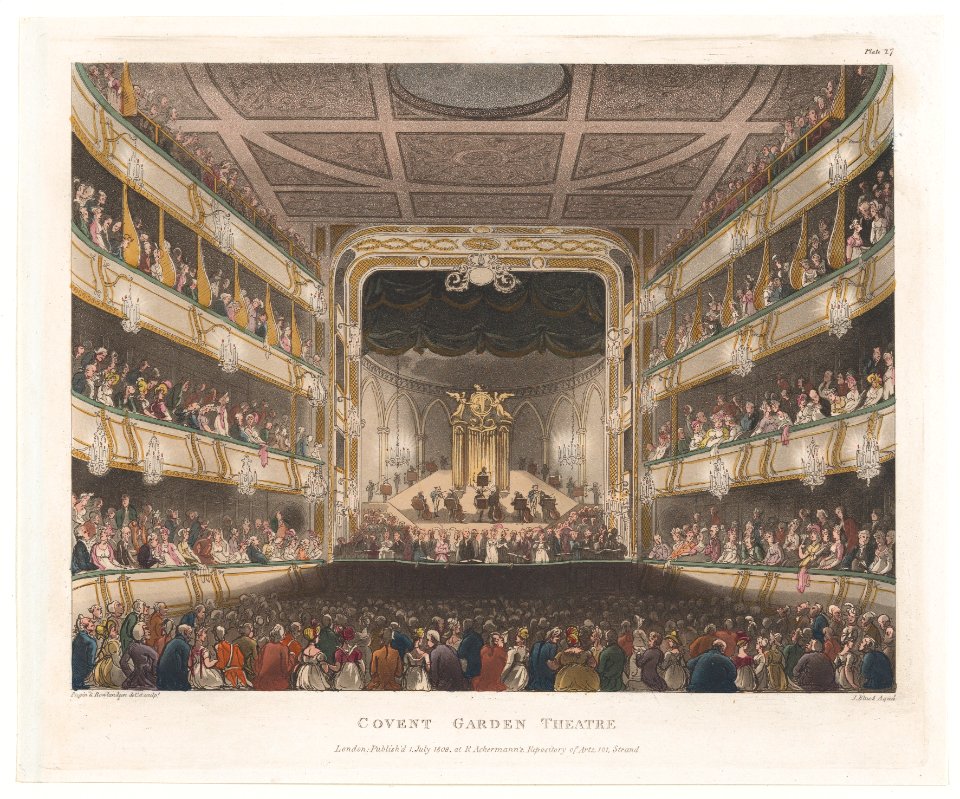 Covent Garden Theatre (Microcosm of London, plate 27) MET DP873999