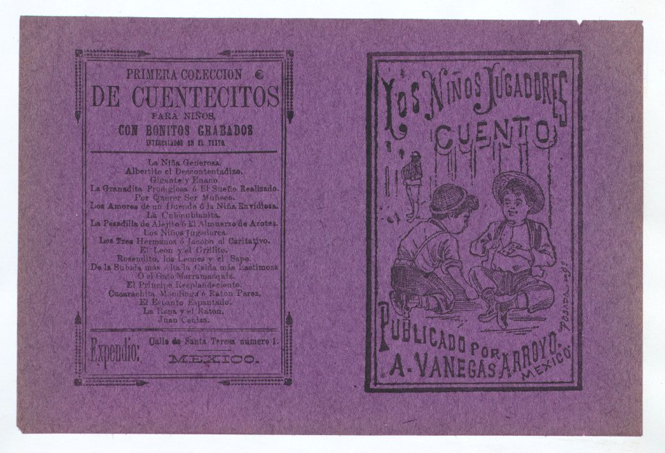 Cover for 'Los Niños Jugadores', two young boys playing with toys MET DP868394