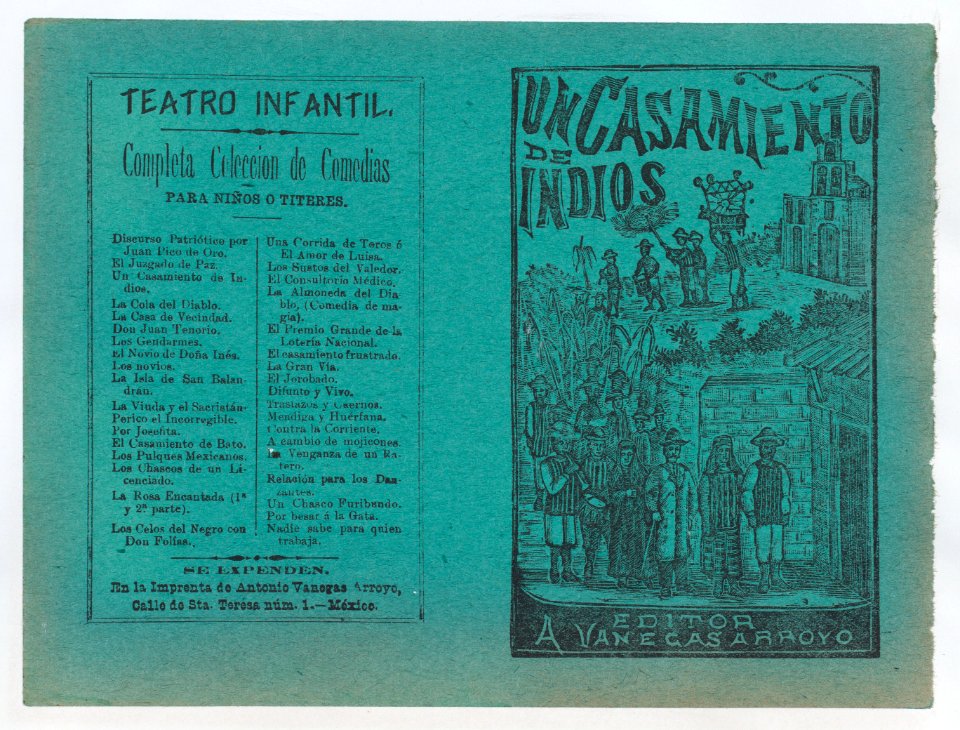 Cover for 'Un Casamiento de Indios', a wedding procession following a bride and groom MET DP868398