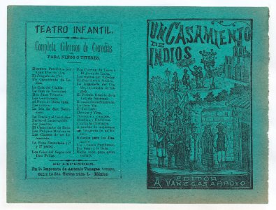 Cover for 'Un Casamiento de Indios', a wedding procession following a bride and groom MET DP868398