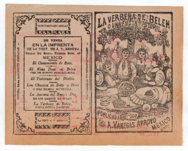 Cover for 'La Verbena de Belen o Una Fiesta Pastoril", people having a picnic in a field MET DP868400