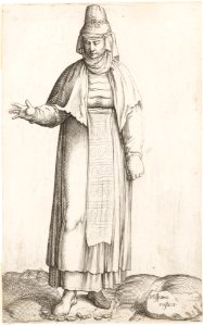 Costume Plate- Hispana Rustica (with label on rock) MET DP163368