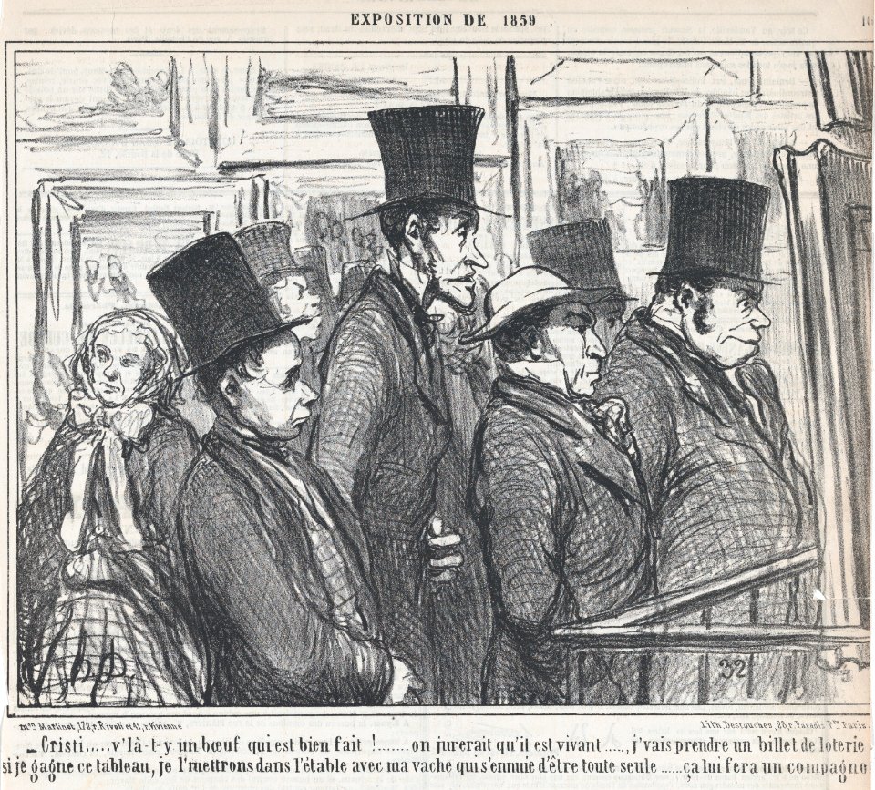 Cristi,... v'là-t-y un boeuf qui est bien fait!..., from Exposition de 1859, published in Le Charivari, May 4, 1859 MET DP876831