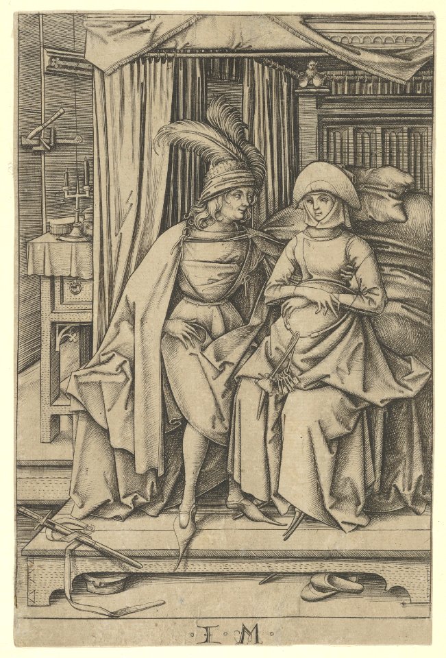 Couple Seated on a Bed, from Scenes of Daily Life MET DP841592