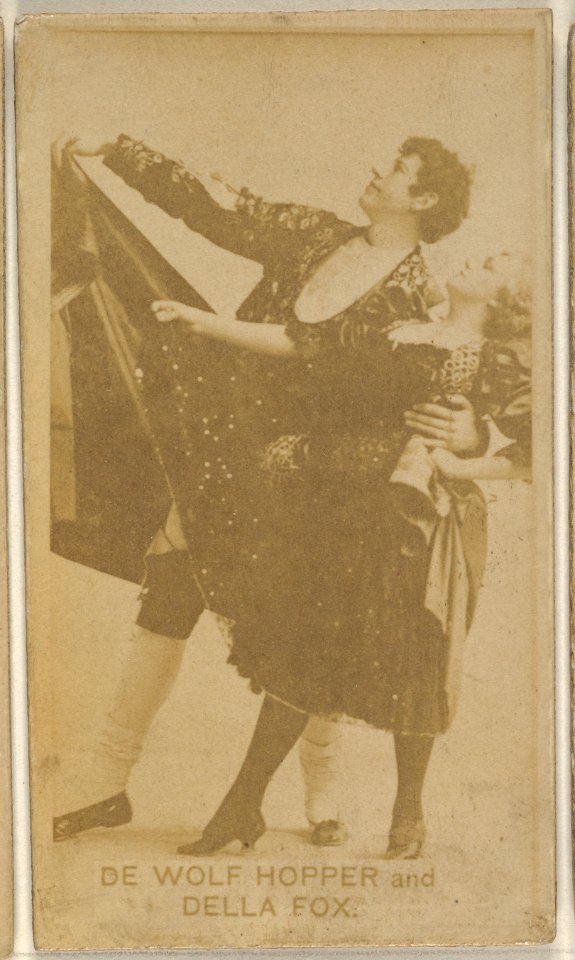 De Wolf Hopper and Della Fox, from the Actors and Actresses series (N45, Type 8) for Virginia Brights Cigarettes MET DP831684