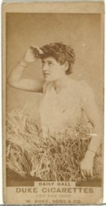 Daisy Hall, from the Actors and Actresses series (N145-7) issued by Duke Sons & Co. to promote Duke Cigarettes MET DP840557