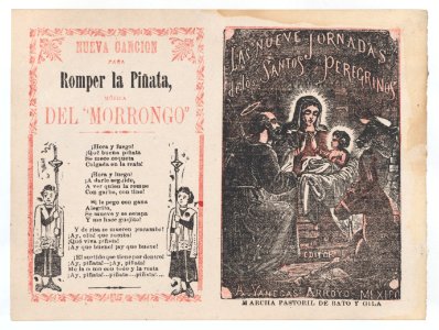 Cover for 'Las Nueve Jornadas de los Santos Peregrinos', Holy Family in the manger MET DP868376