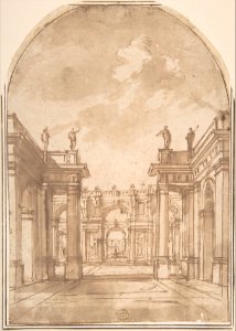 Court Yards (Sketch for Stage Scene ?) MET DP801923
