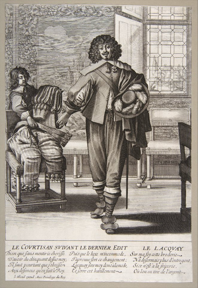 Courtier Following Edict Against Superfluity in Dress MET DP818126