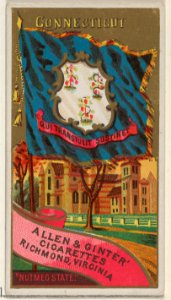 Connecticut, from Flags of the States and Territories (N11) for Allen & Ginter Cigarettes Brands MET DP834512