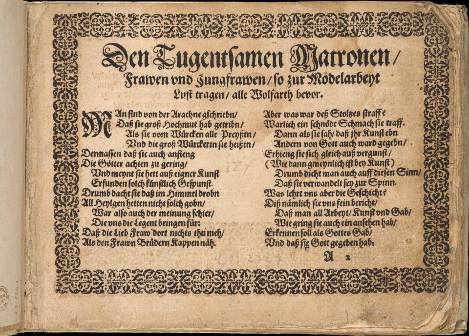 Dedication page of Neu künstlich Modelbuch (page 2r) MET DP364176