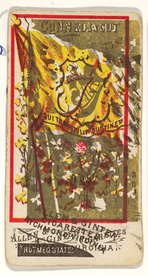 Connecticut and Ireland (double-printed card), from Flags of All Nations, Series 1 (N9) for Allen & Ginter Cigarettes Brands MET DP831958