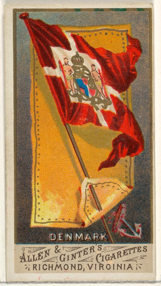Denmark, from Flags of All Nations, Series 1 (N9) for Allen & Ginter Cigarettes Brands MET DP831955