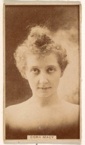 Cora Macy, from the Actresses series (N245) issued by Kinney Brothers to promote Sweet Caporal Cigarettes MET DP859032