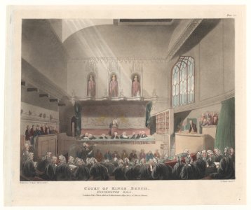 Court of Kings Bench, Westminster Hall (Microcosm of London, plate 24) MET DP873997