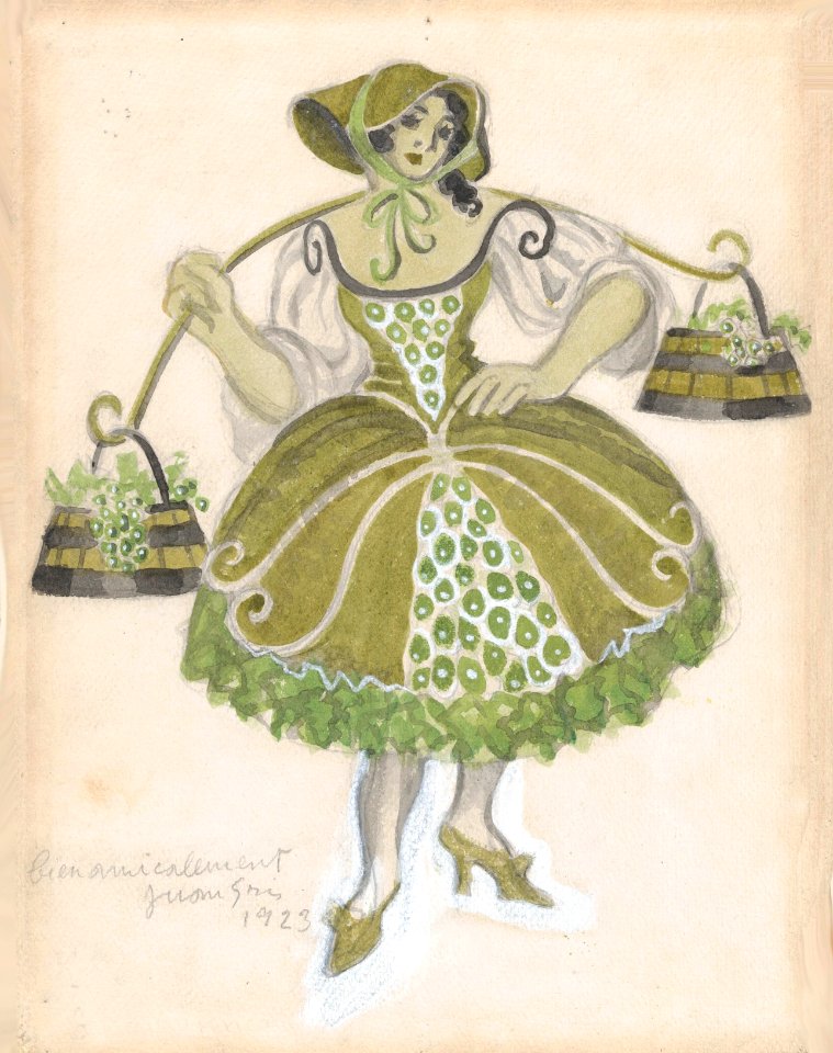 Costume Design for the Shepherdess, for the Ballet 'Les Tentations de la Bergère, premiered at the Théâtre de Monte Carlo, 1924 MET DP858623