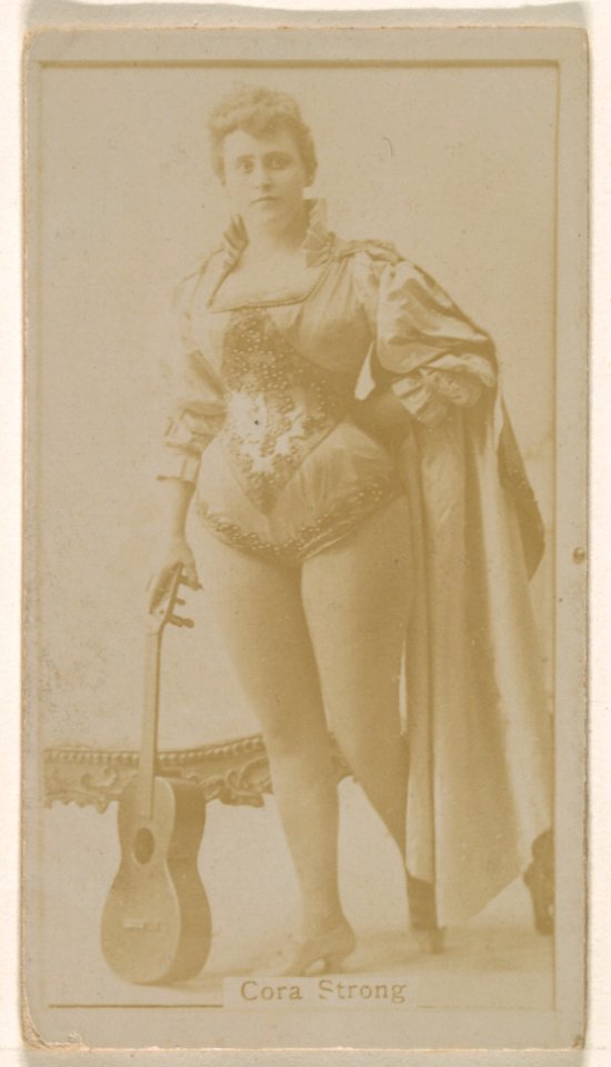 Cora Strong, from the Actresses series (N245) issued by Kinney Brothers to promote Sweet Caporal Cigarettes MET DP859637