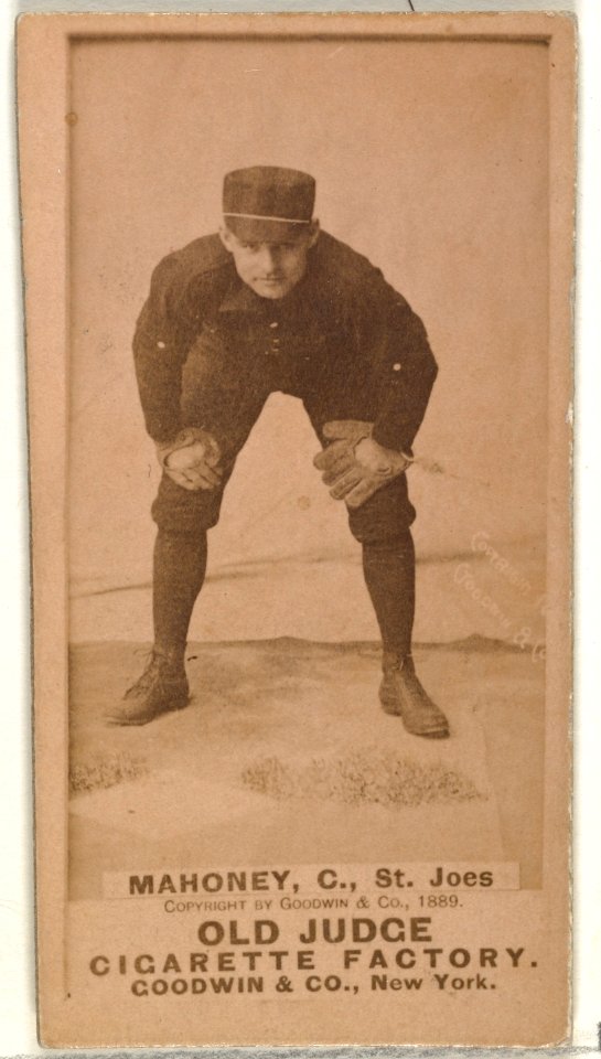 Daniel J. "Dan" Mahoney, Catcher, St. Joseph Clay Eaters, from the Old Judge series (N172) for Old Judge Cigarettes MET DP846158